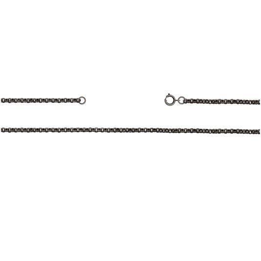 Kette, ca 75 cm mit Federring, Messing, altsilber
