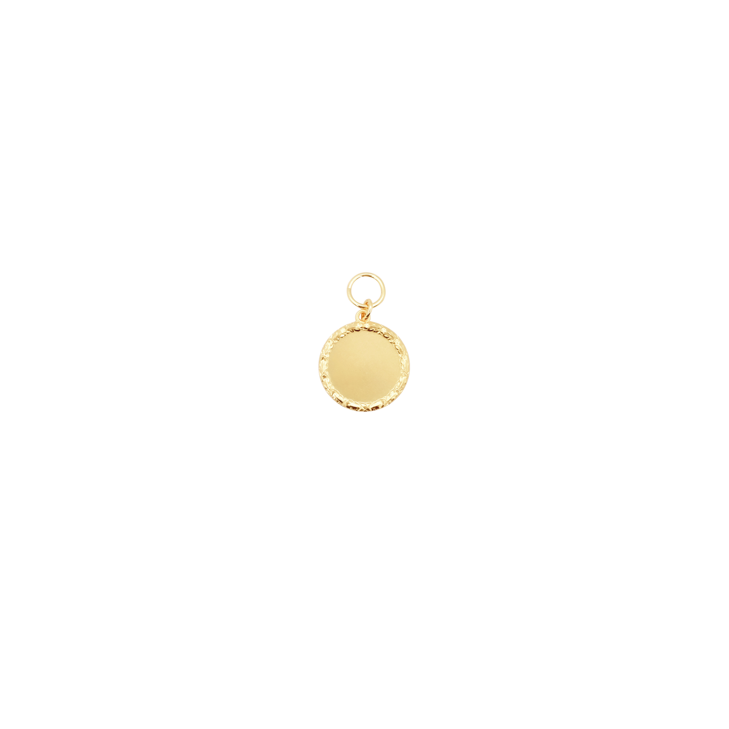 Anhänger , Messing, vergoldet, mit Öse(n) und Ring(en)