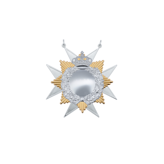 Orden Messing, versilbert, mit Auflage 21060-20-H, Öse(n) und Ring(en)