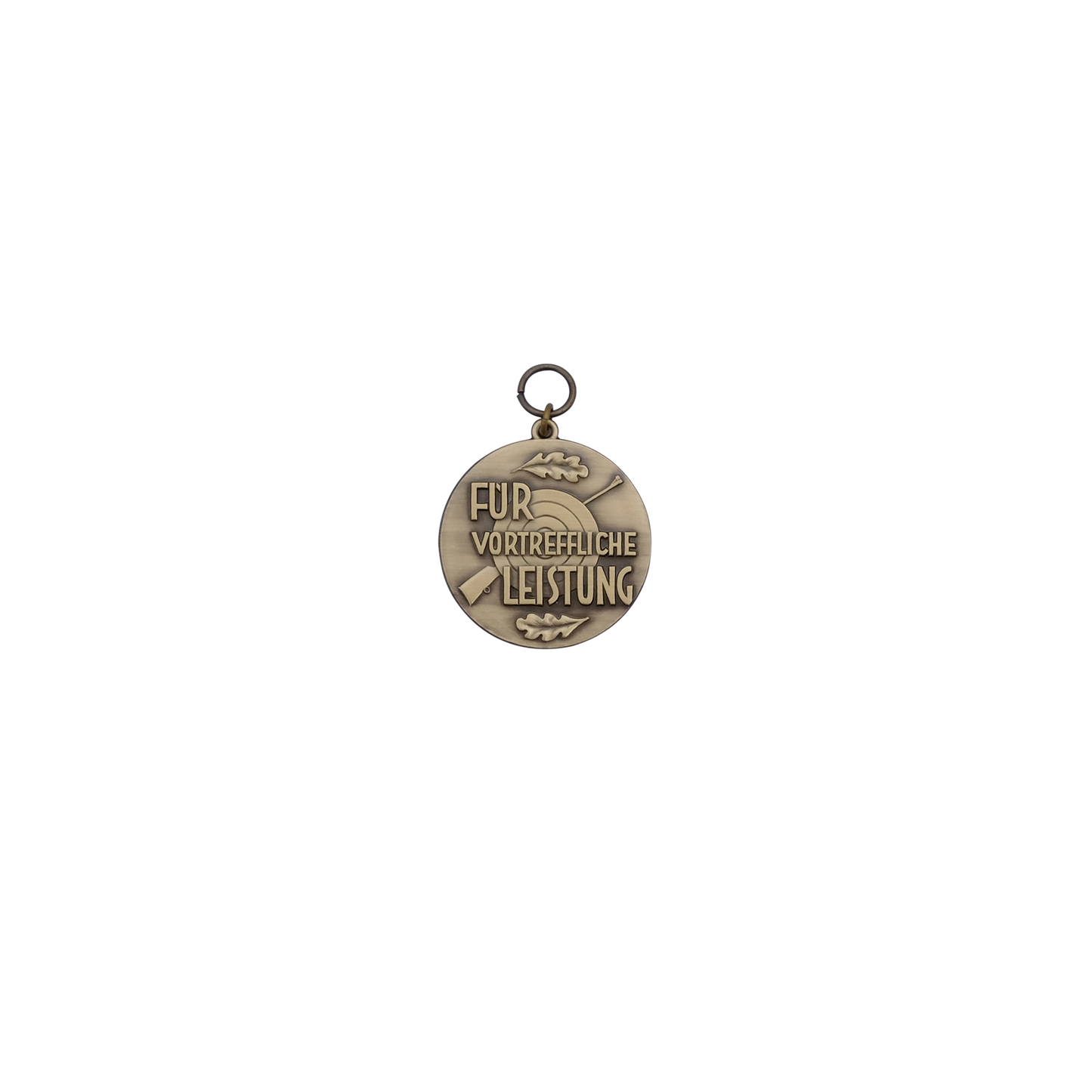 Medaille FÜR VORTREFFLICHE LEISTUNG, 39mm, Messing, bronzefarbig, mit Öse(n) und Ring(en)