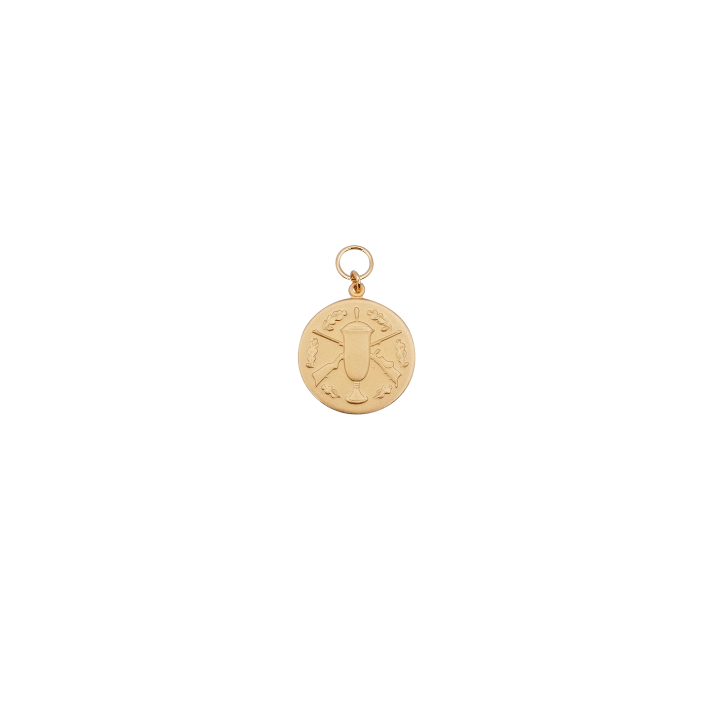 Medaille, 33mm, Messing, vergoldet, mit Öse(n) und Ring(en)