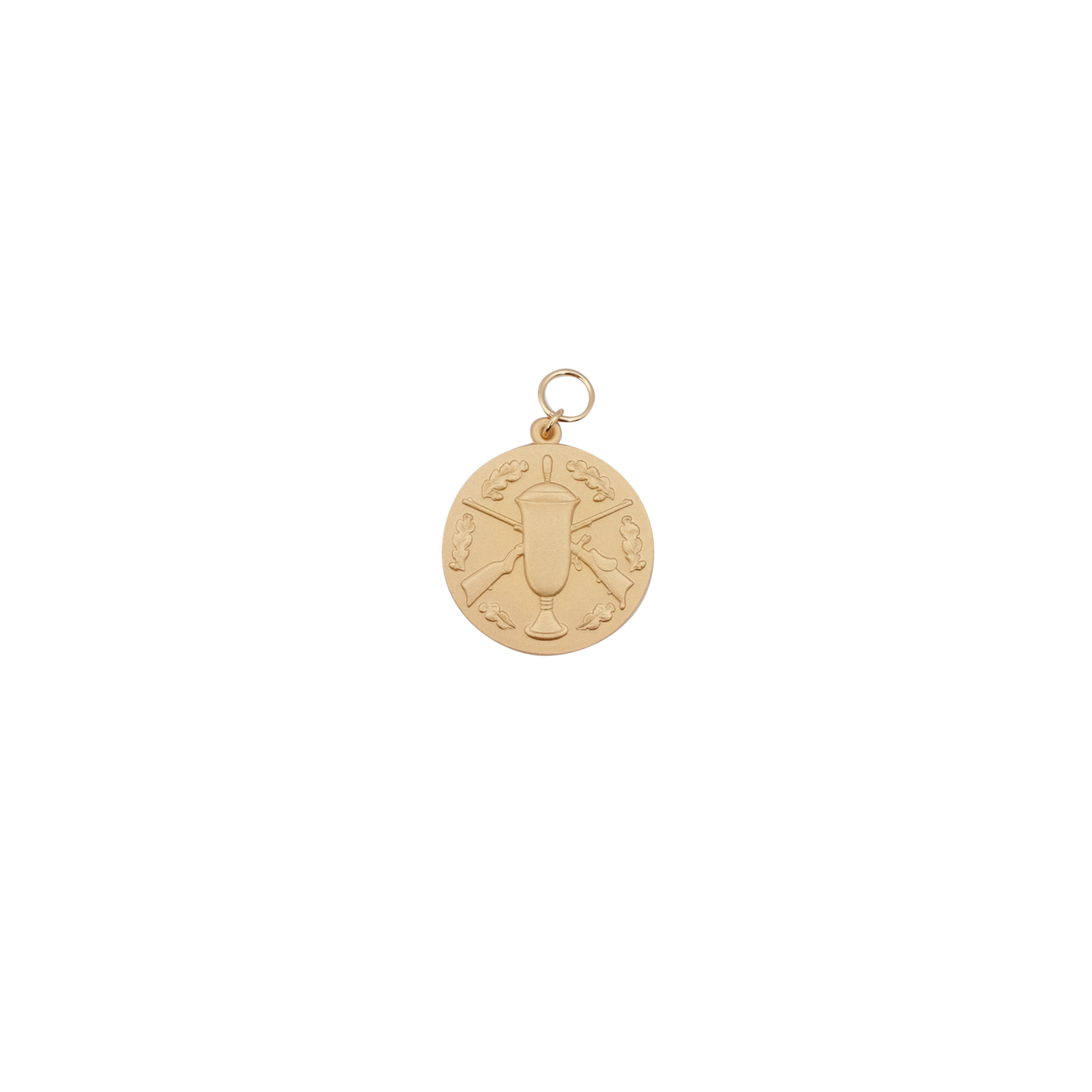 Medaille, 39mm, Messing, vergoldet, mit Öse(n) und Ring(en)