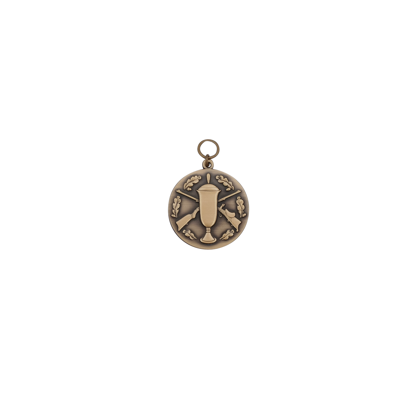 Medaille, 39mm, Messing, bronzefarbig, mit Öse(n) und Ring(en)