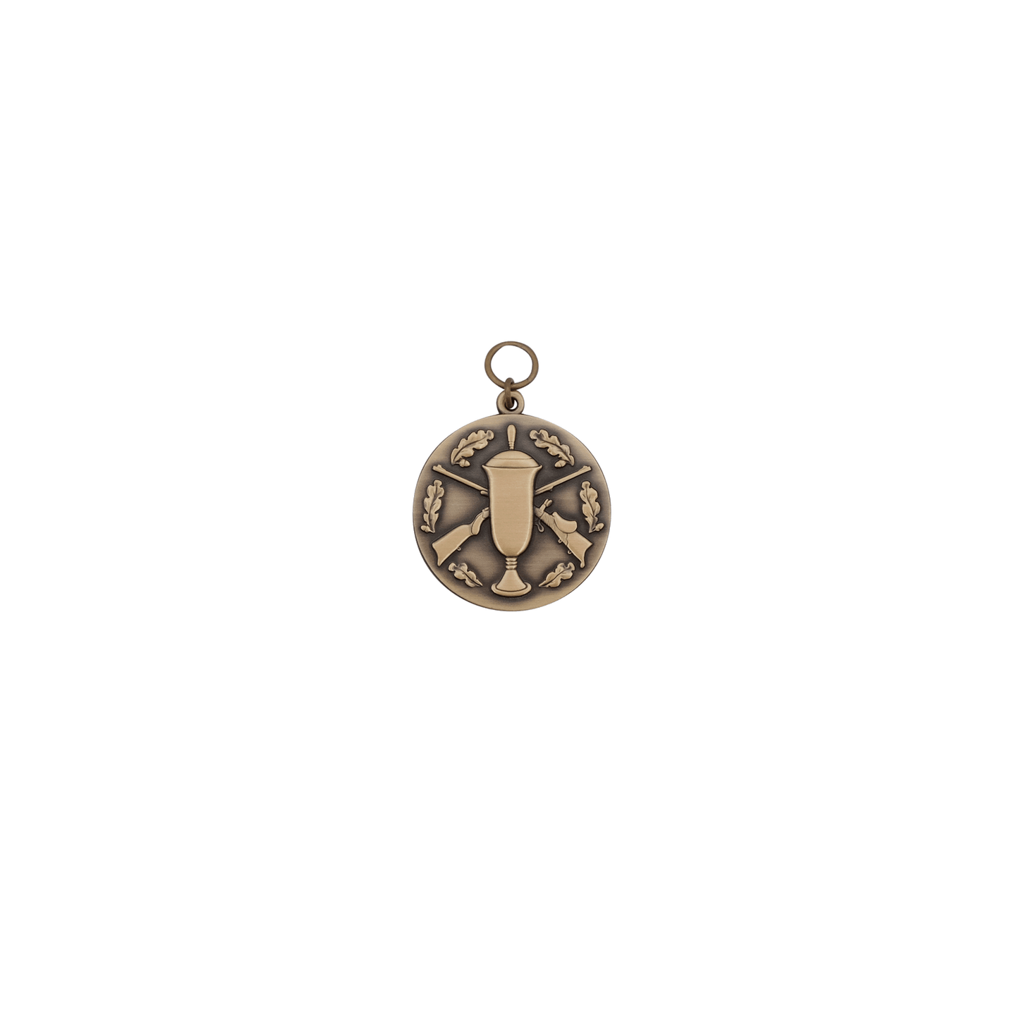 Medaille, 39mm, Messing, bronzefarbig, mit Öse(n) und Ring(en)
