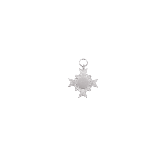Orden, Messing, versilbert, mit Öse(n) und Ring(en)