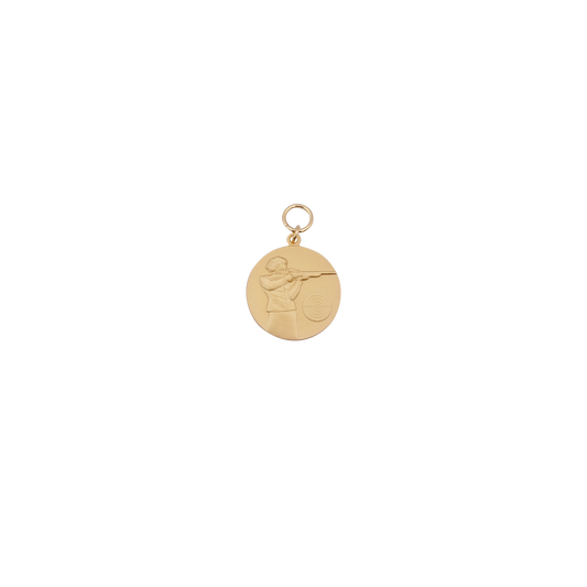 Medaille, 33mm, Messing, vergoldet, mit Öse(n) und Ring(en)