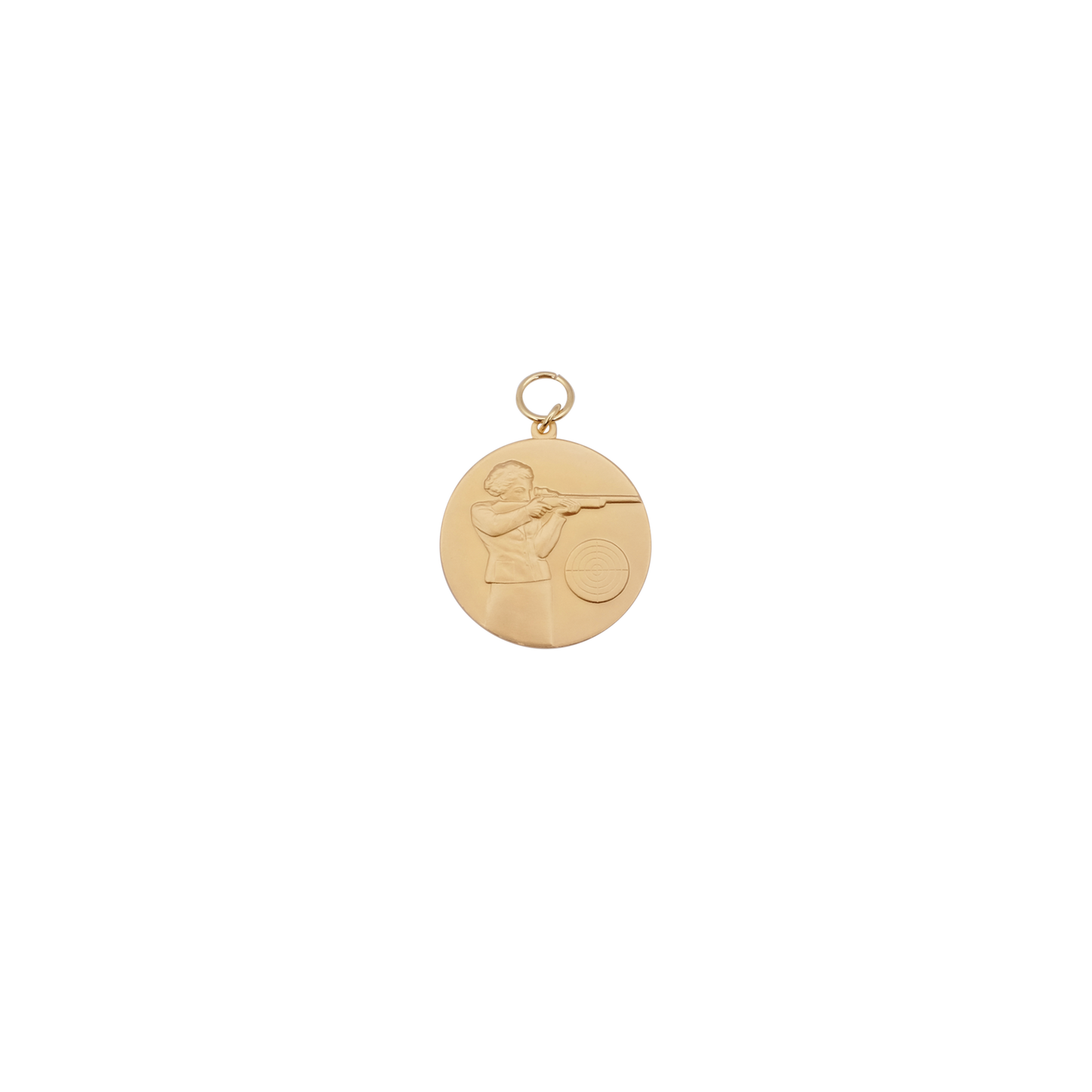 Medaille, 39mm, Messing, vergoldet, mit Öse(n) und Ring(en)