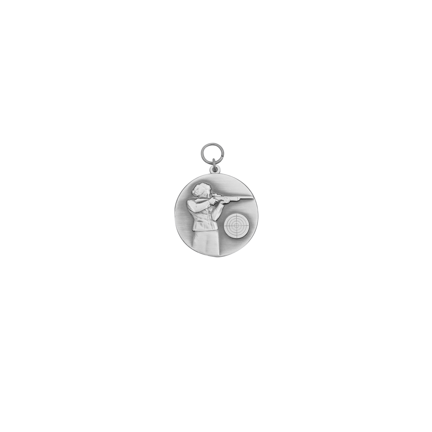 Medaille, 39mm, Messing, altsilber, mit Öse(n) und Ring(en)