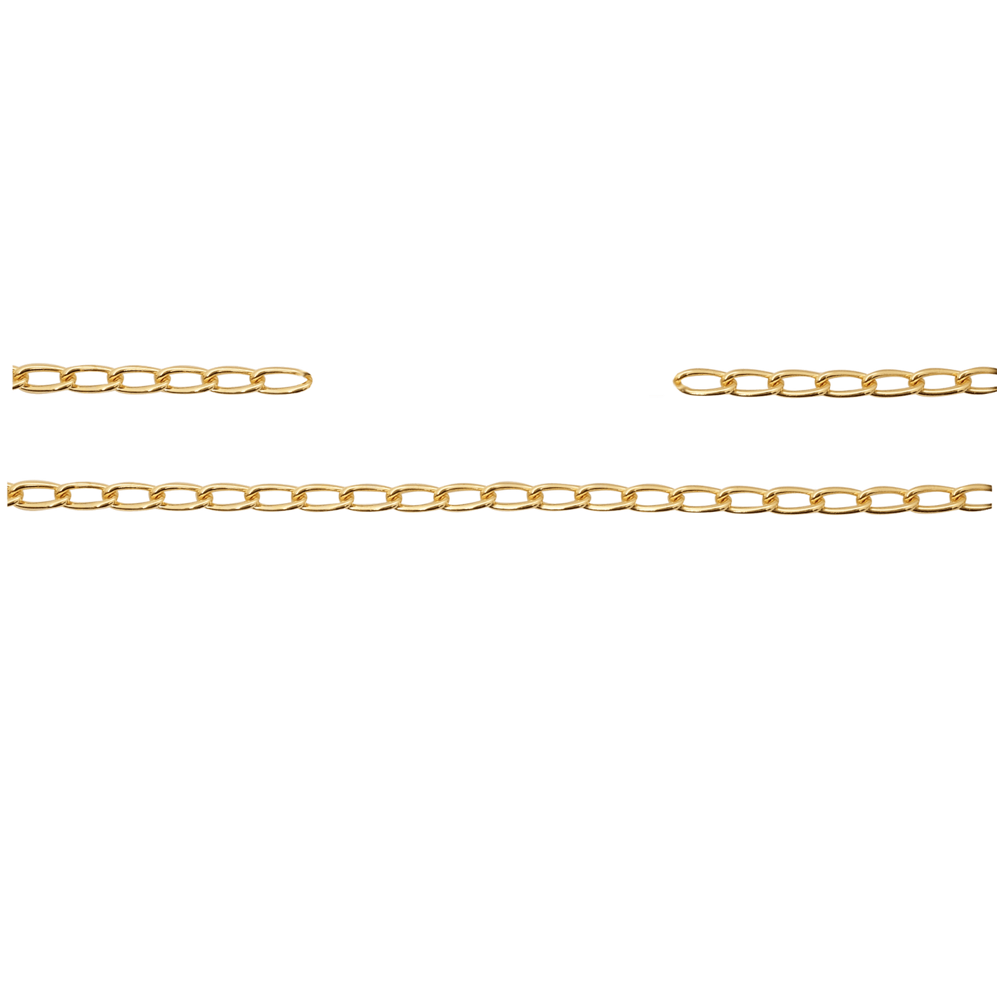 Kette, 10 cm,  Messing, vergoldet