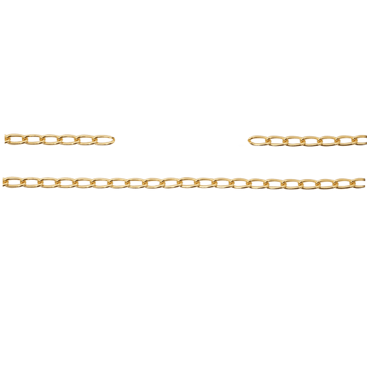Kette, 10 cm,  Messing, vergoldet
