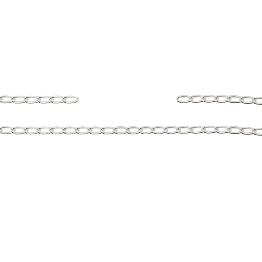 Kette, 10 cm, Messing, versilbert