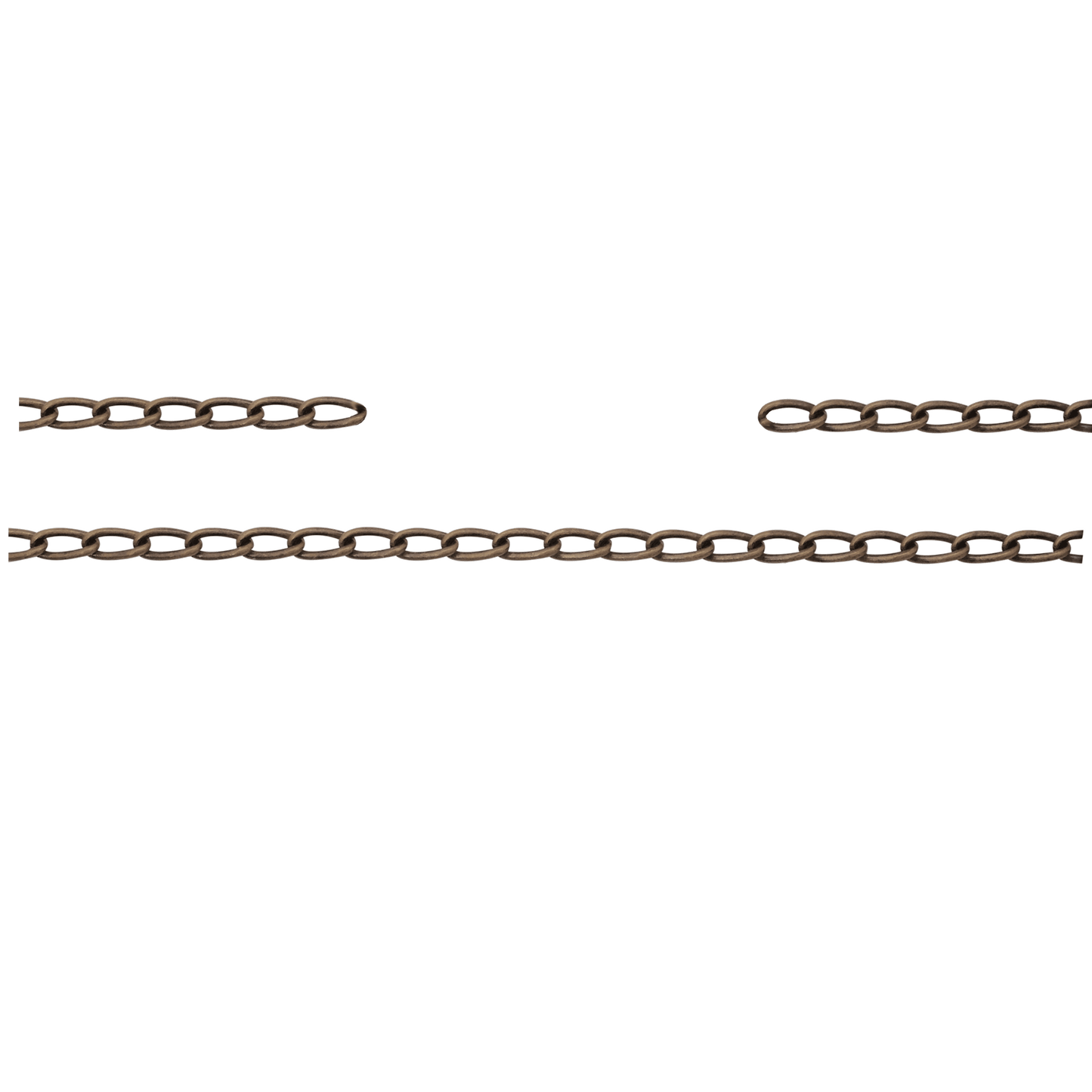Kette, 10 cm, Messing, bronzefarbig