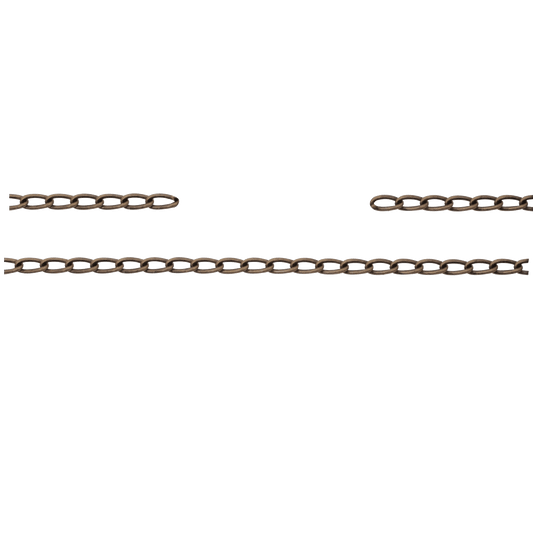 Kette, 10 cm, Messing, bronzefarbig