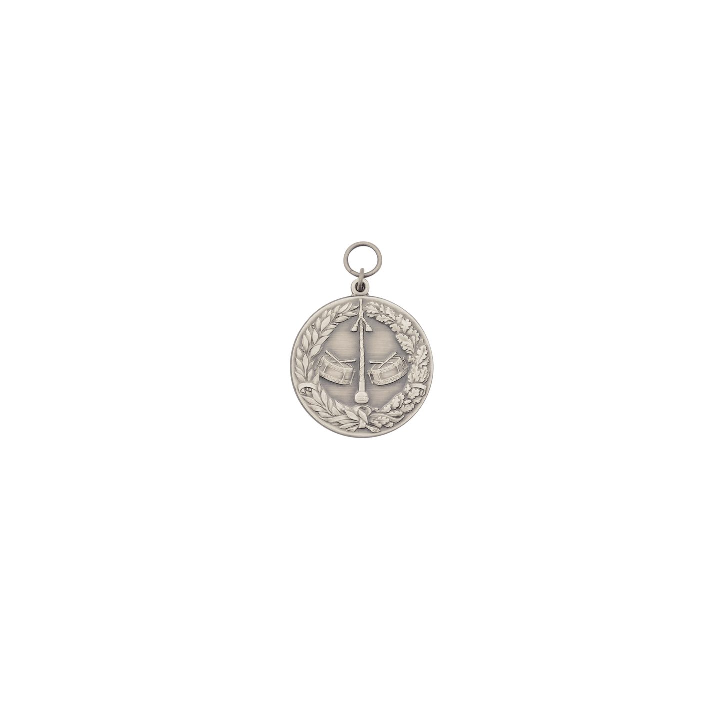 Medaille, 39mm, Messing, altsilber, mit Öse(n) und Ring(en)