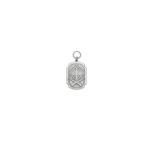 Anhänger, Messing, altsilber, mit Öse(n) und Ring(en)