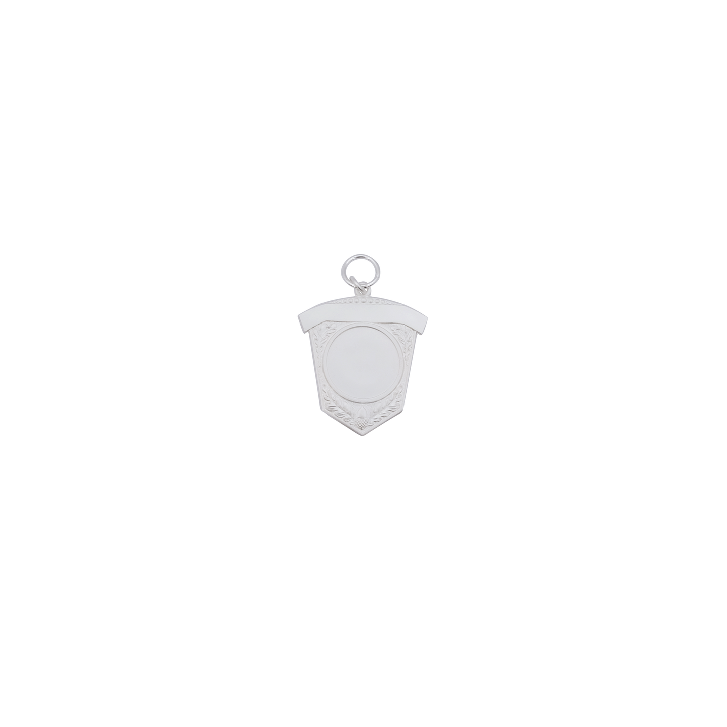 Anhänger , Messing, versilbert, mit Öse(n) und Ring(en)