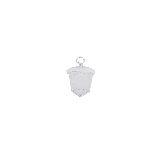 Anhänger , Messing, versilbert, mit Öse(n) und Ring(en)