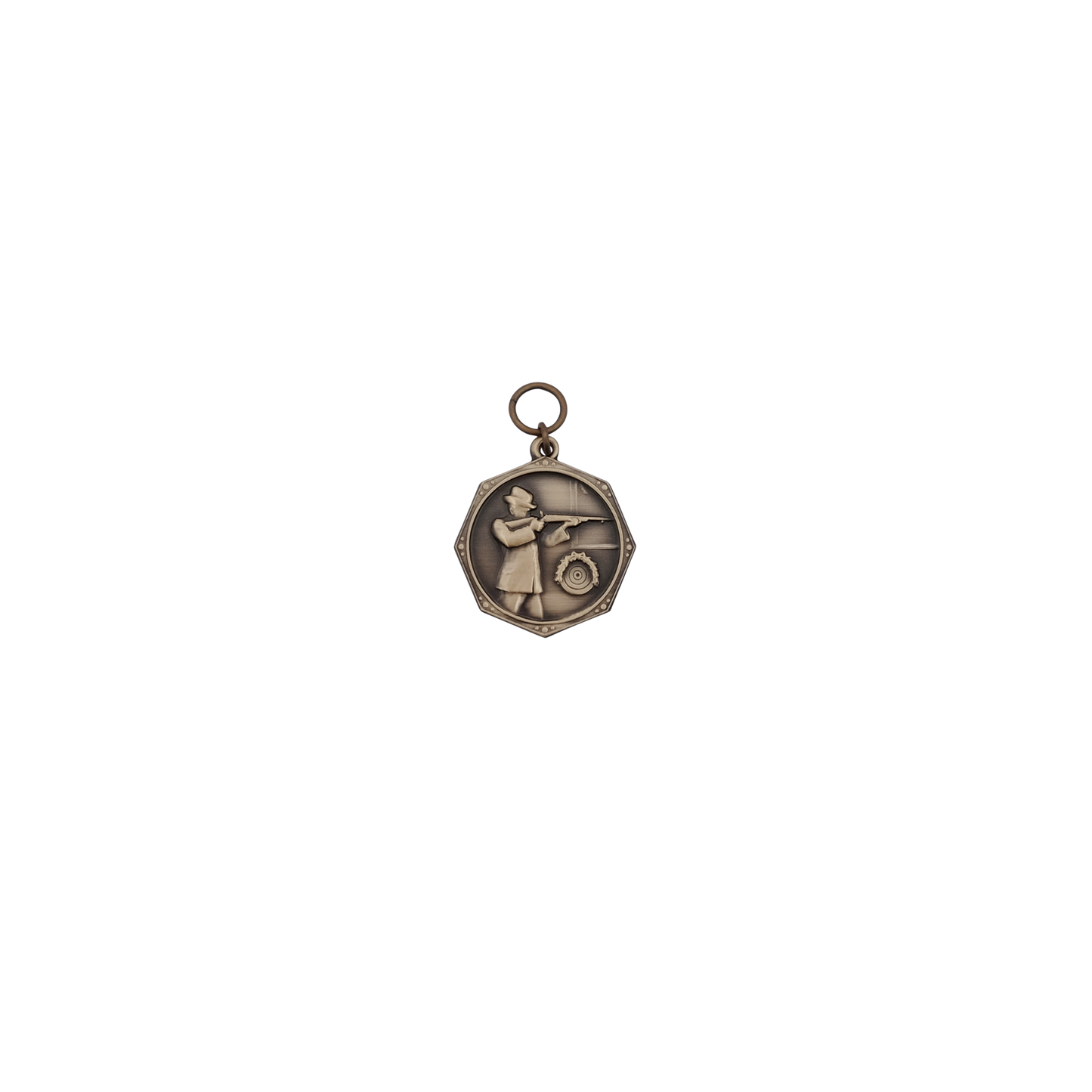 Medaille, 33mm, Messing, bronzefarbig, mit Öse(n) und Ring(en)