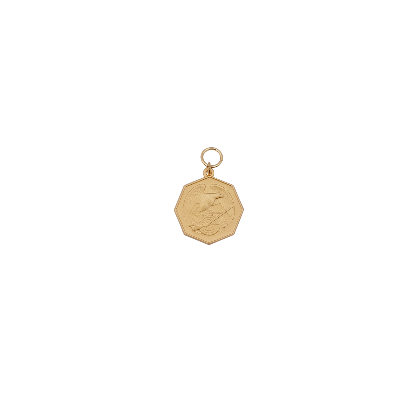 Medaille, 33mm, Messing, vergoldet, mit Öse(n) und Ring(en)