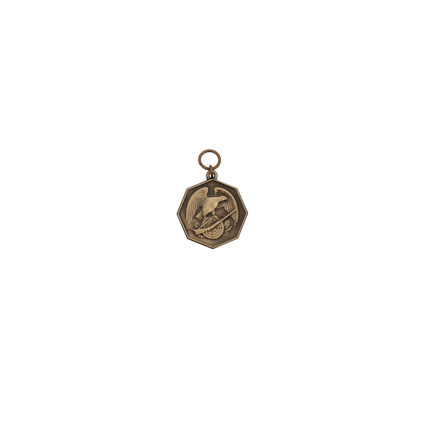 Medaille, 33mm, Messing, bronzefarbig, mit Öse(n) und Ring(en)