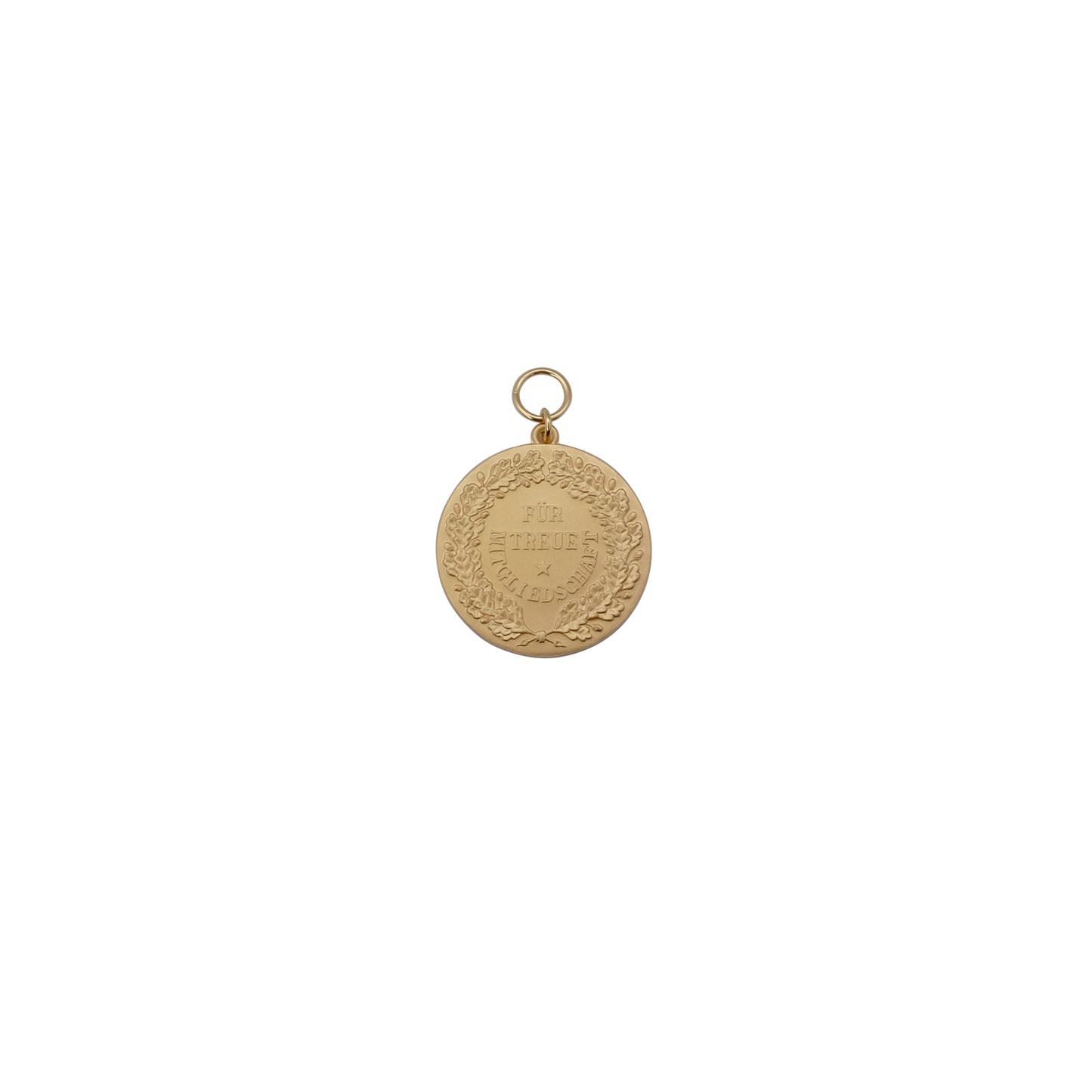 Medaille, 39mm, Messing, vergoldet, mit Öse(n) und Ring(en)