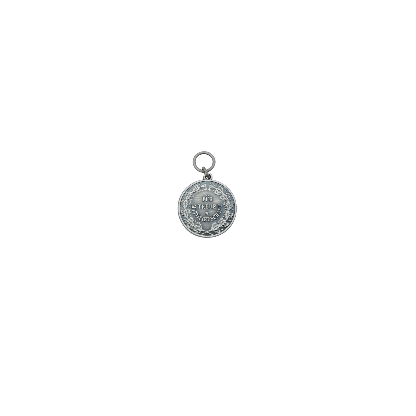 Medaille, 28mm, Messing, altsilber, mit Öse(n) und Ring(en)