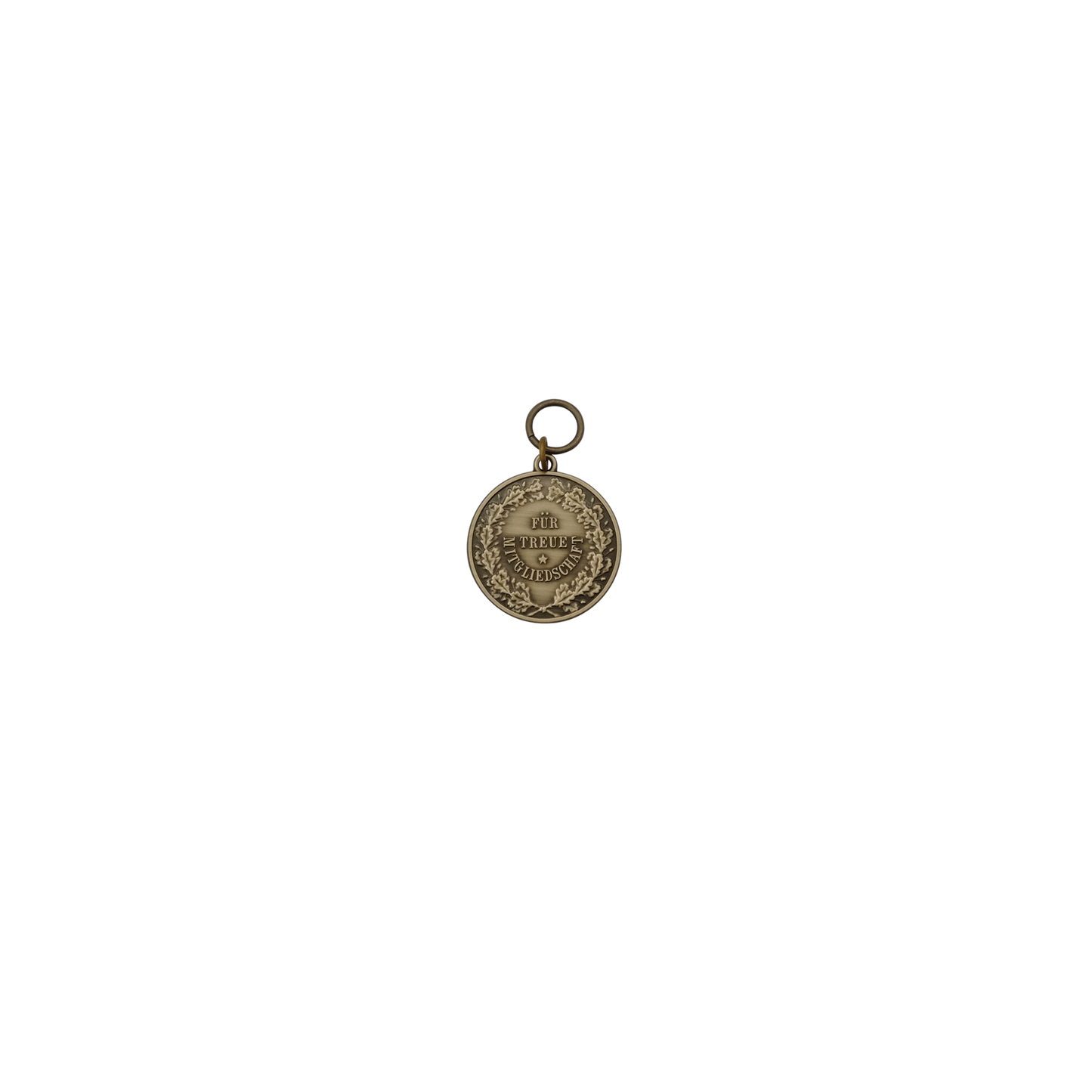 Medaille, 28mm, Messing, bronzefarbig, mit Öse(n) und Ring(en)
