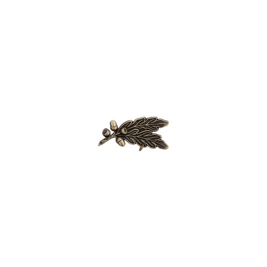 Eichblatt, Messing, bronzefarbig, mit Öse(n) und Ring(en)