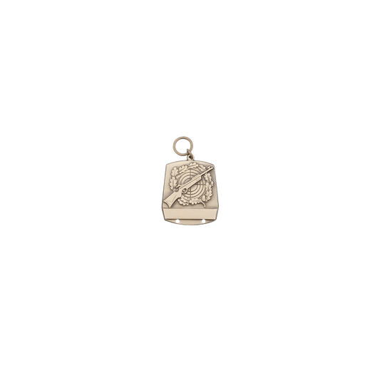 Anhänger, Messing, bronzefarbig, mit Öse(n) und Ring(en)