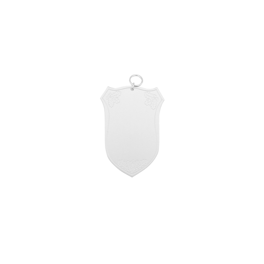 Schild, Echt Silber, versilbert, mit Öse(n) und Ring(en)