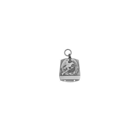 Anhänger, Messing, altsilber, mit Öse(n) und Ring(en)