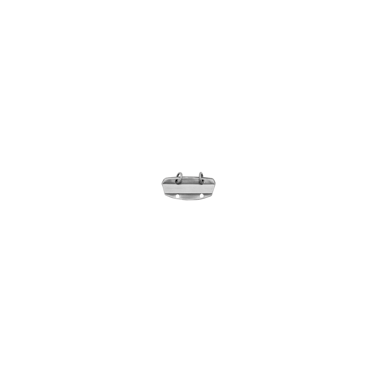 Gravurschild, Messing, altsilber, mit Öse(n) und Ring(en)