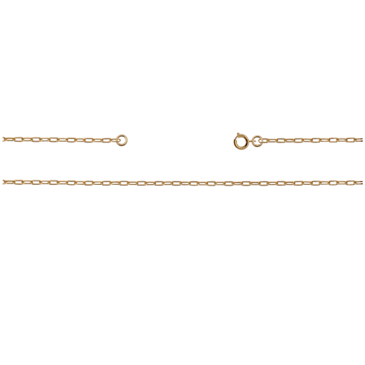 Kette, ca 75 cm mit Federring, Messing, vergoldet
