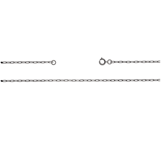 Kette, ca 75 cm mit Federring, Messing, altsilber