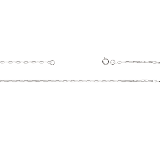 Kette, ca 75 cm mit Federring, Echt Silber, versilbert