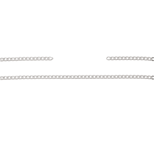 Kette, 10 cm, Messing, versilbert