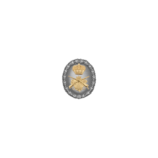 Orden, Messing, altsilber, mit Auflagen 12846-10, 40295-10, mit Scharniernadel