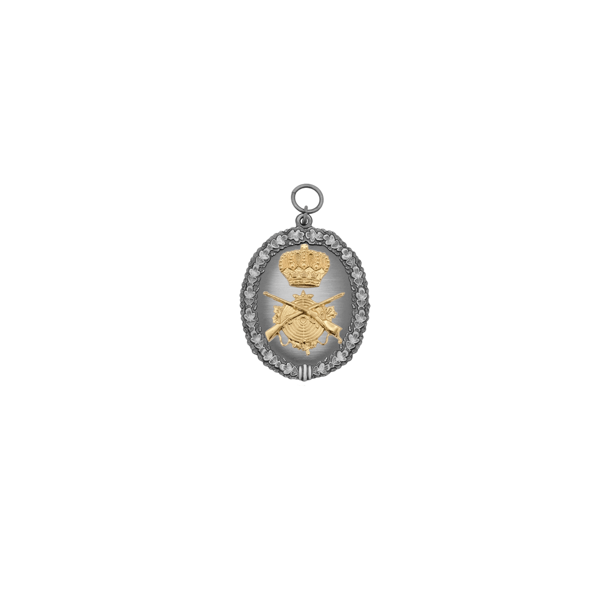 Orden, Messing, altsilber, mit Auflagen 12846-10, 40295-10, Öse(n) und Ring(en)