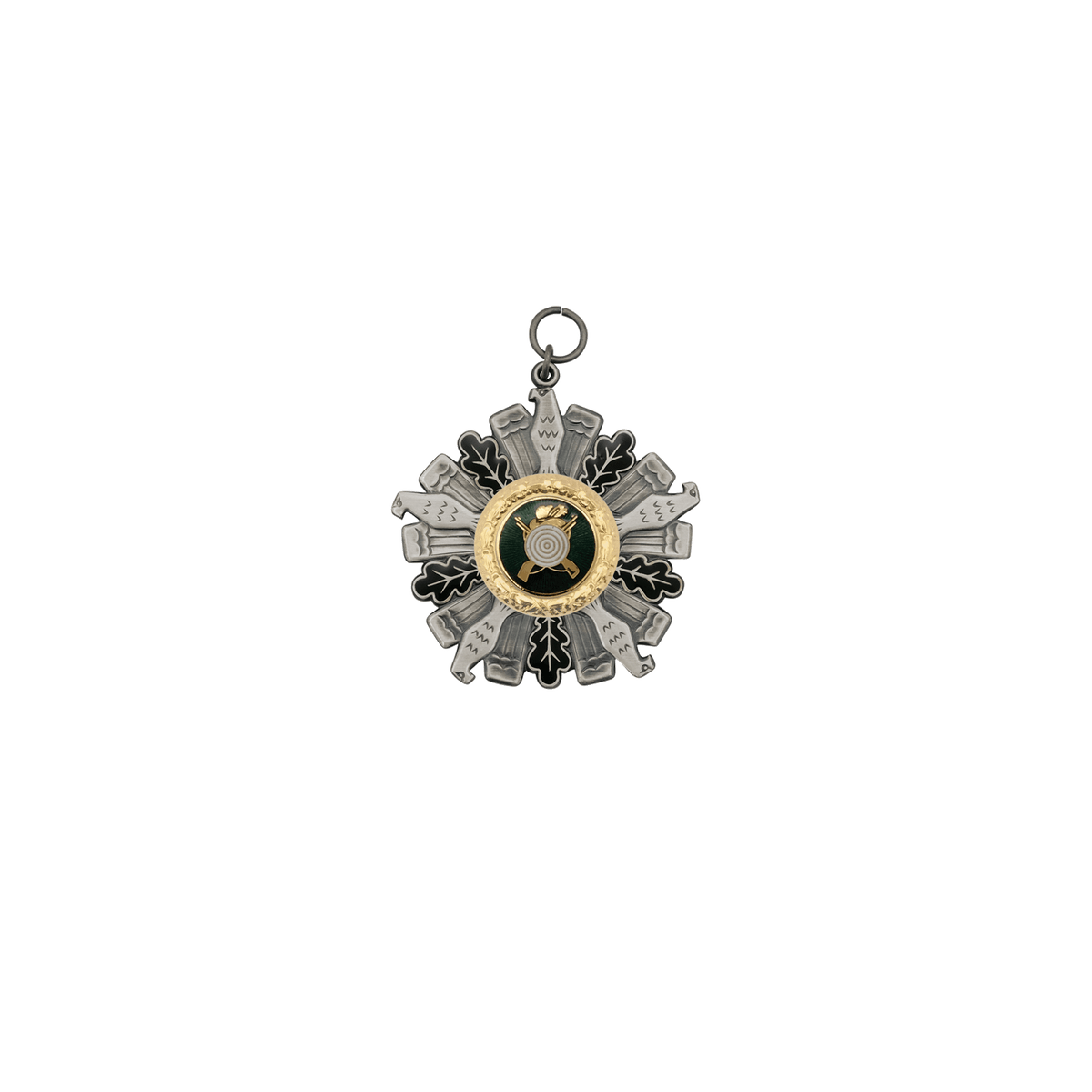 Orden, Messing, altsilber, mit Öse(n) und Ring(en)