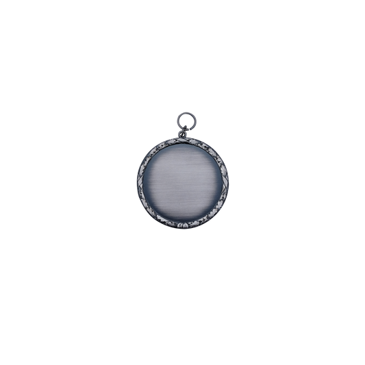 Anhänger, Messing, altsilber, mit Öse(n) und Ring(en)