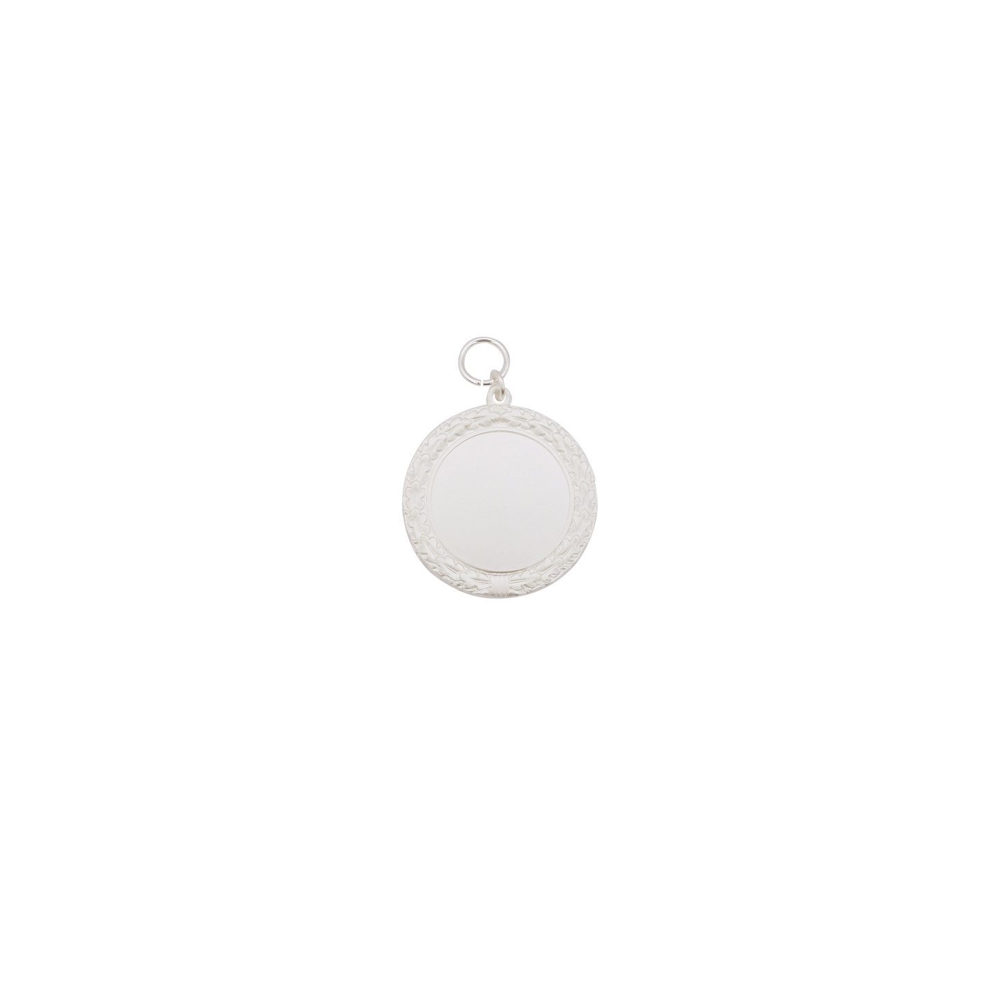 Anhänger , Messing, versilbert, mit Öse(n) und Ring(en)