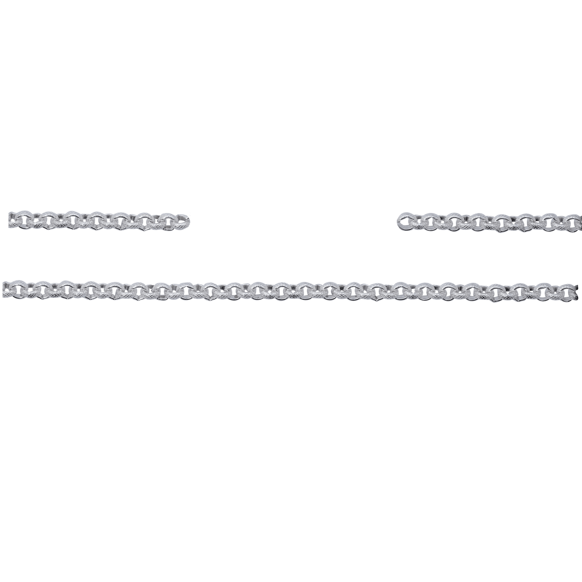 Kette, 10 cm, Messing, versilbert