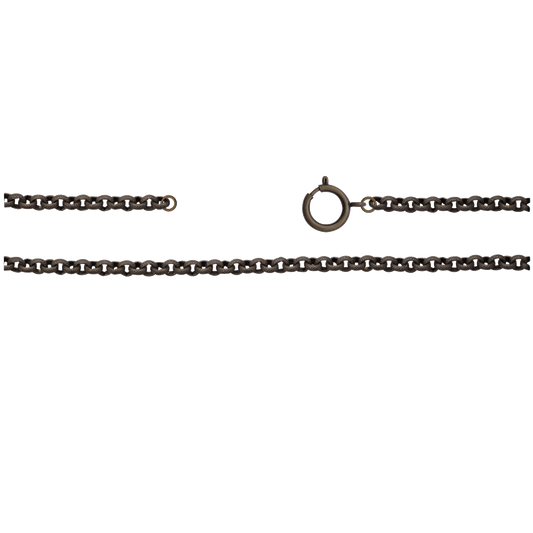 Kette, ca 75 cm mit Federring, Messing, bronzefarbig