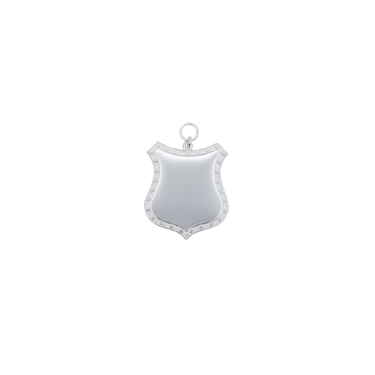 Schild, Echt Silber, versilbert, mit Öse(n) und Ring(en)