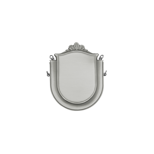 Mittelstück, Messing, altsilber, mit Öse(n) und Ring(en)