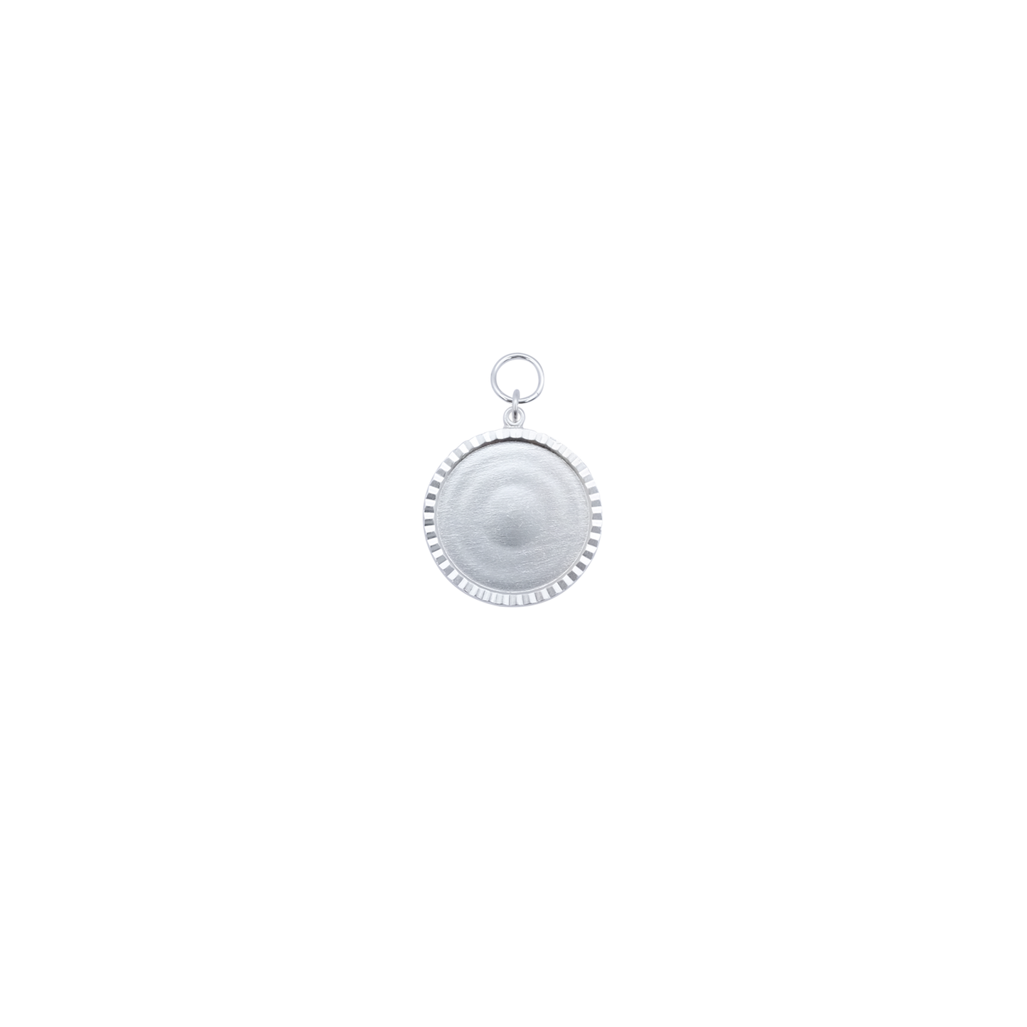 Anhänger , Messing, versilbert, mit Öse(n) und Ring(en)