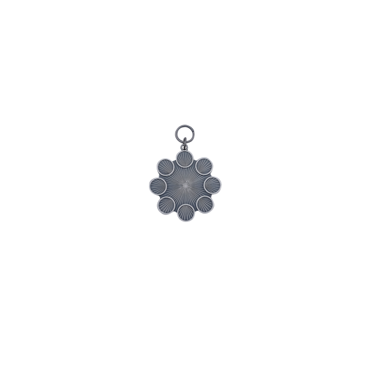 Anhänger , Messing, altsilber, mit Öse(n) und Ring(en)