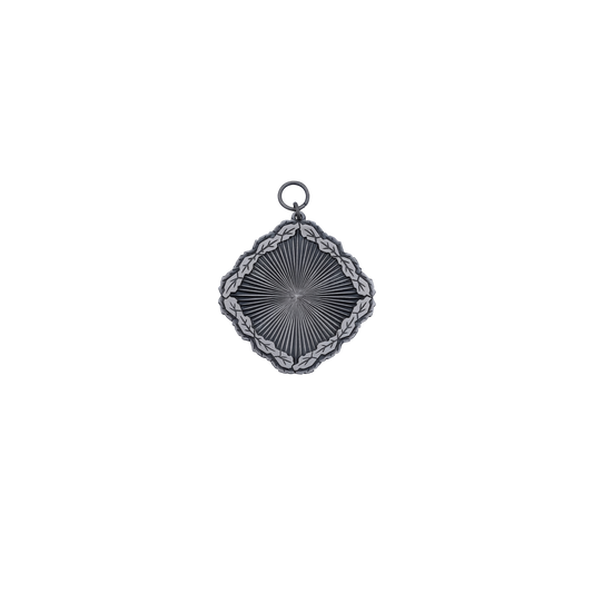 Anhänger, Messing, altsilber, mit Öse(n) und Ring(en)