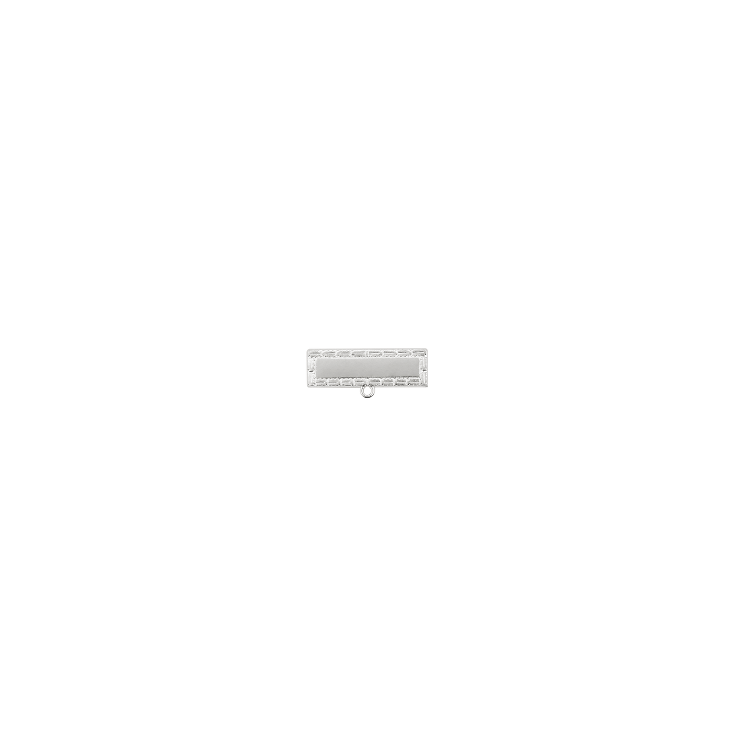 Aufhänger, Messing, versilbert, mit Scharniernadel