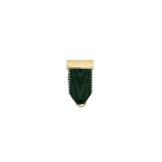 Bandhalter, Petrol, Textil, vergoldet, mit Scharniernadel